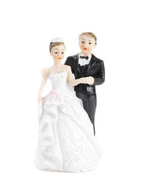 欧式结婚摆件人物树脂西式结婚蛋糕装饰小人偶婚礼浪漫情侣摆件