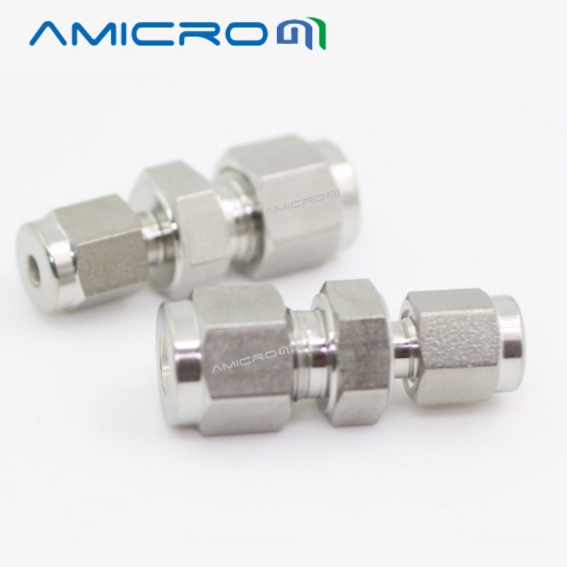 316不锈钢变径二通刃环卡套1/16 1/8 1/4直通变径异径接头两/三通