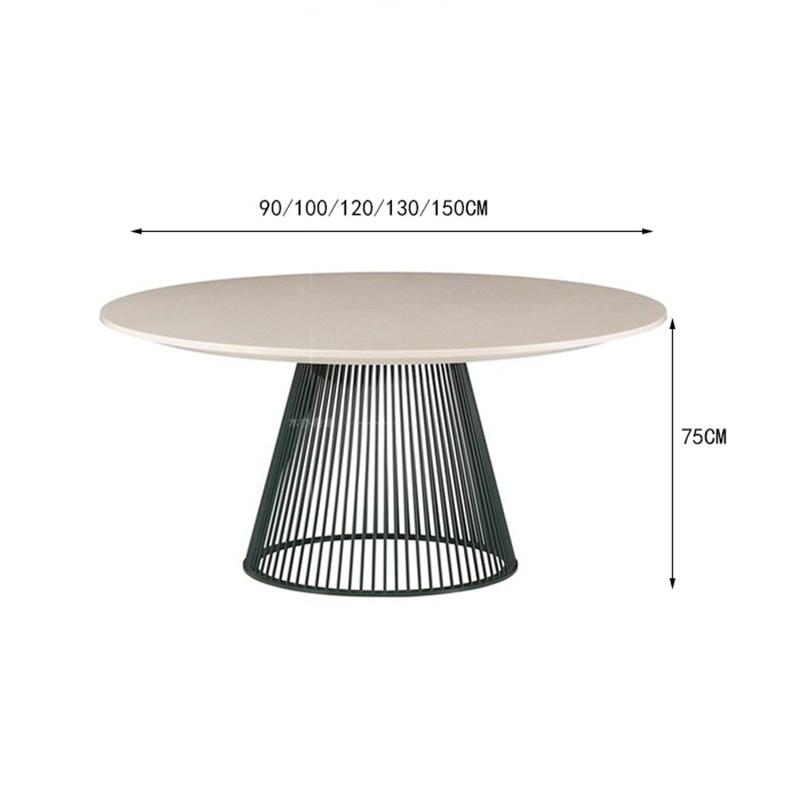 美式饭店酒吧包厢实木大桌子餐厅圆形餐桌铁艺休闲创意卡座圆桌