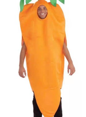 万圣节角色扮演胡萝卜衣服连体服化装舞会狂欢派对成人蔬菜服装