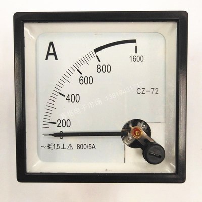 CZ-72 600/5A 交流指针电流表 800/5A 开关柜表 AC安培表头