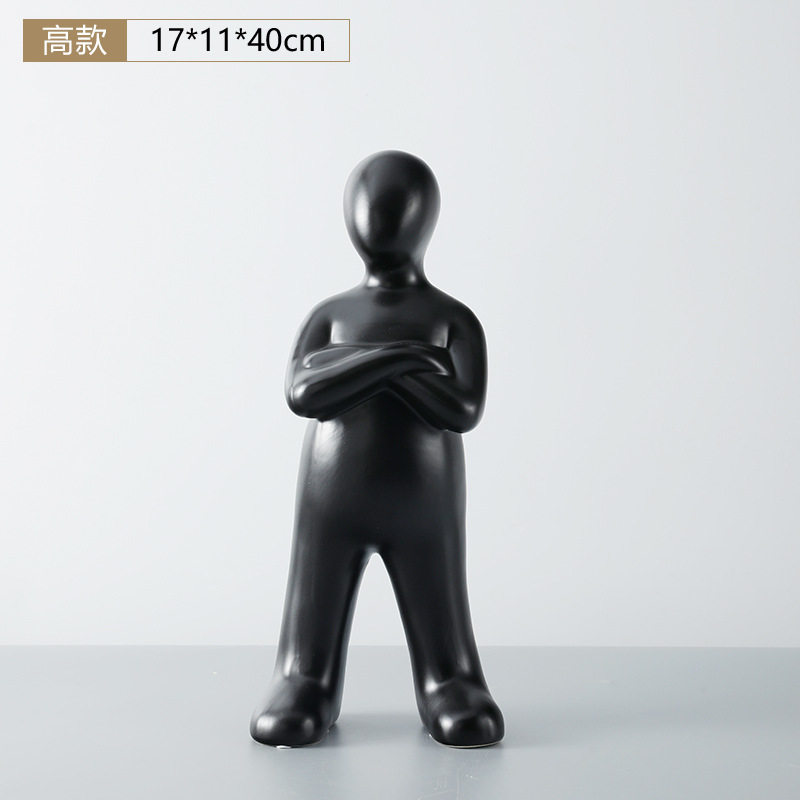 简约现代样板房角几玄关极u简雕塑摆件酒店别墅客厅大堂端景台软