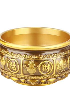 纯铜八宝招财进宝聚宝盆摆件客厅玄D关装饰品店铺开业礼品中式装