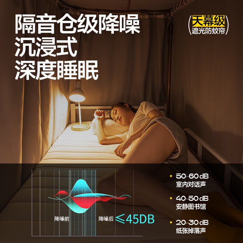 2025新款大学生宿舍u型导轨床A帘蚊帐上下铺强遮光全包一体式床幔