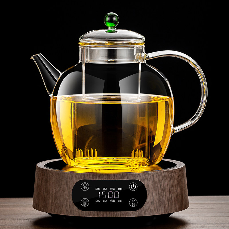 高硼硅玻璃电陶炉烧水壶加厚大容量煮茶壶泡茶水果养生花茶壶套装