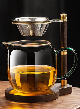 黑檀易泡架懒人泡茶公道杯茶漏
