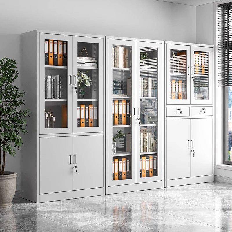 办公文件柜铁皮档柜案柜资务料柜带锁矮更衣CSO储物柜财抽屉柜凭