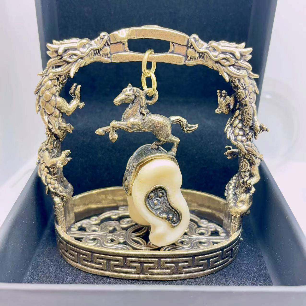 一路平安马鞍摆汽车件内车内饰品摆马蹬件蒙古马鞍UQC汽车饰车载