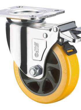 SUP/向荣动力3寸工业橙色PU2聚C05S-01-氨O酯万向脚轮C05S-0175-2