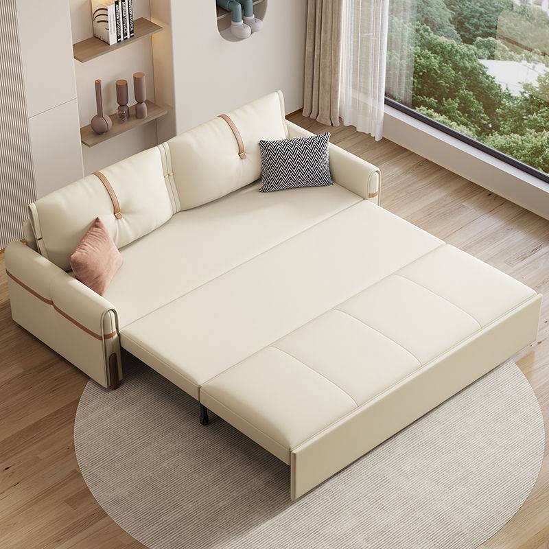 多功能实木沙发床两用可拆洗小户型双人变床一体可储物办公室新款