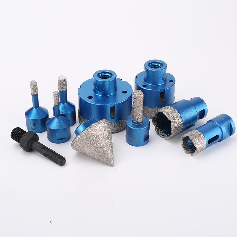 钎焊开孔DLO套装9件套开孔器钎焊开孔器套装心中器定位开开孔孔器