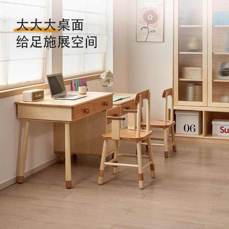 兄双胞胎书桌小学生人双课桌陪伴早教写字桌妹木书桌ECU儿实童学