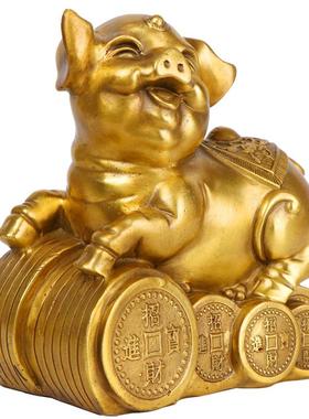 铜器铜猪摆猪二生肖猪件工艺品家居装饰金钱十猪