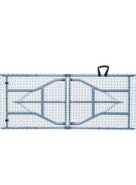 2.4米吹塑折叠桌可便用携式长方形长摆摊桌家简易聚条桌户MWF外会