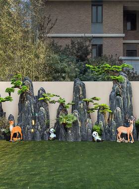 大假山流水喷泉户型外鱼缸造景别墅院庭QHM花园台酒店公司阳装饰