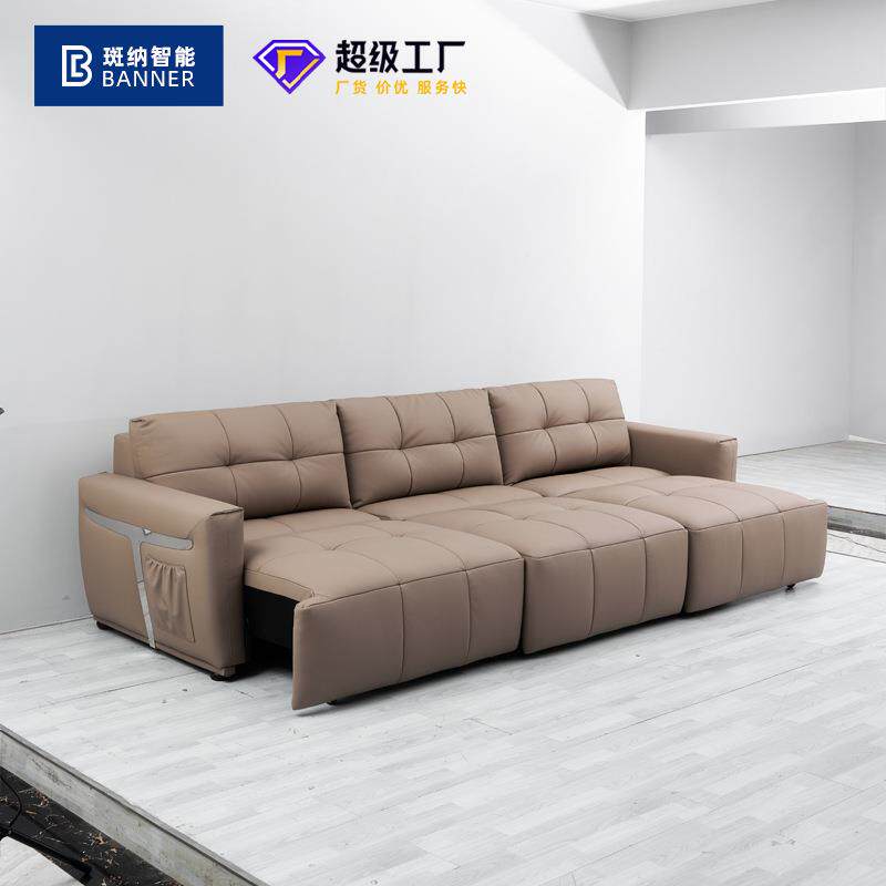 鲸鱼RHJ尾巴沙发电动伸缩皮功沙发床公寓质沙发两能用电功能沙动
