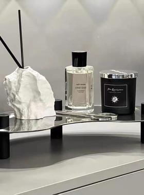 代简约创关意0021不锈钢托盘桌面软装品客厅茶几玄办公室饰家居摆