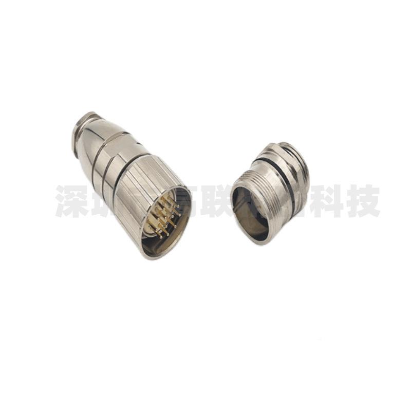 方623T全铜屏蔽连接器CWI6812针1619芯M孔23形座机子风力电航空插