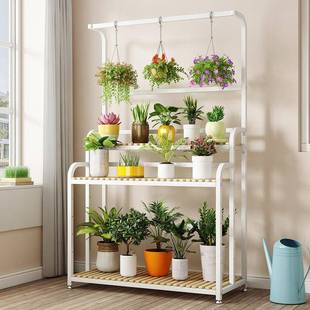 花架艺置物架阳室内花吊兰客厅台多层铁CVX实木绿萝架子落地阳台