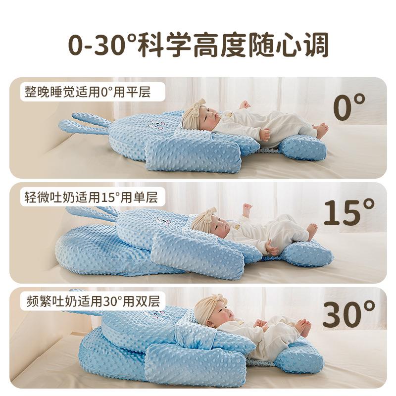 生1688-兔儿儿新躺靠斜坡枕婴儿防吐奶斜坡枕垫枕升级防侧翻婴头