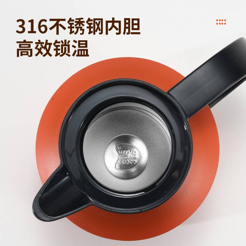 闷茶壶316不锈钢钛陶瓷Ti家用老白茶焖泡壶显温大容量保温水壶