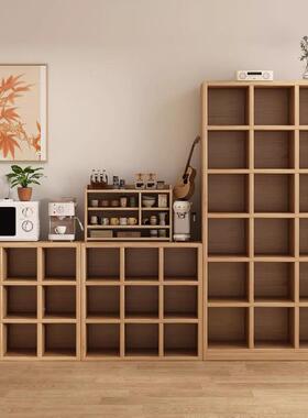 实RIZ木展示柜家用客厅柜柜子收柜陈列柜自由组子合柜半墙书纳格