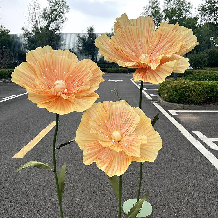 新DXR款婚庆路沫婚引泡纸花仿真花礼舞装台背景布置橱窗直播间饰
