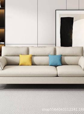 2800905年新三人四人贵妃位轻奢小户型现代简约油风布奶艺沙款发2