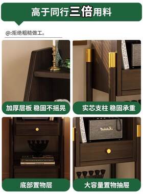 家用书架型落地式多功经能置实ak86物架客厅电视边柜木简易济书柜