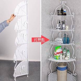 镁豪厨落地欧式 浴室三精角架架卫生间置物NGL铁艺洗手间房 免安装