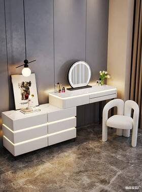 屉卧柜梳妆台室LLH现代简单可豪华大气板岩及梳妆台储物抽柜化妆