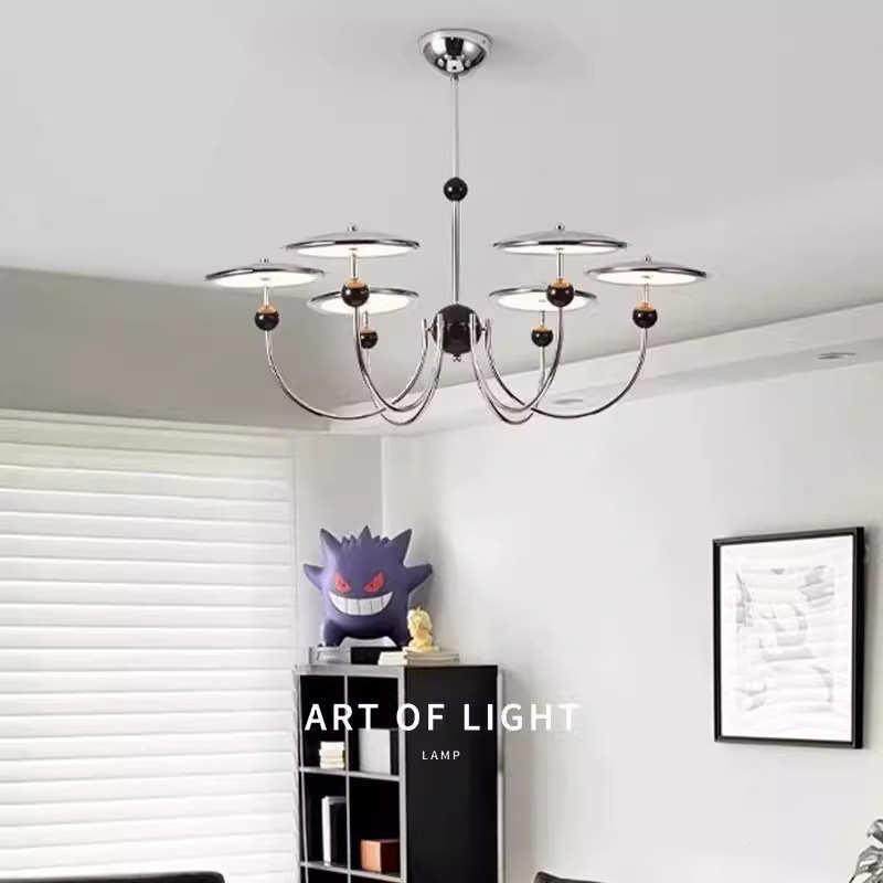 意式客厅吊灯代法式现简约大高端55187师气星轨飞碟设计护眼轻奢,家装灯饰光源,智能吊灯,淘宝优惠券,粉丝福利购,淘宝优惠卷