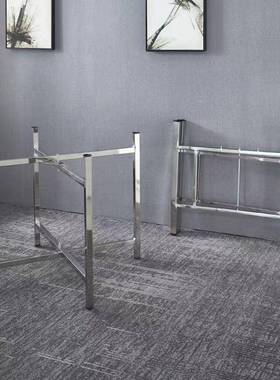 简易大圆桌可折餐铁艺叠桌腿支架桌脚不锈钢JQP桌脚架桌折架叠桌