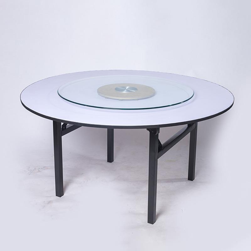 酒店餐大ARY圆桌面10人15人20人桌家用动饭店折叠商用餐厅电圆转