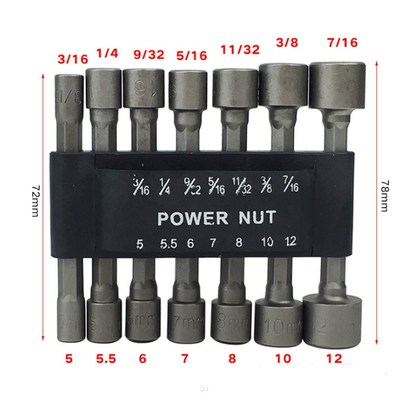 厂家直销14pcs强力套筒扳手 六角柄螺丝套筒气动风批套头