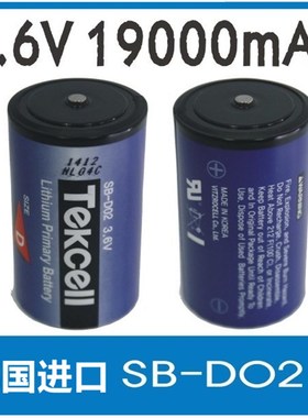 原装TEKCELL SB-D02 ER34615 3.6V 19A 备份 热量计电池 D型1号