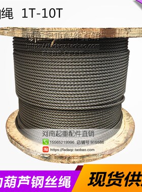 钢丝绳 电动葫芦钢丝绳 油丝绳1T2T3T5T10T吨电葫芦钢丝绳 吊绳