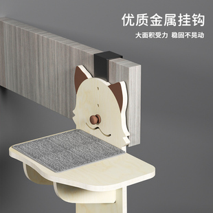 猫架猫爬架猫窝猫树一体不占地小型实木挂L门式猫跳台免打孔墙壁