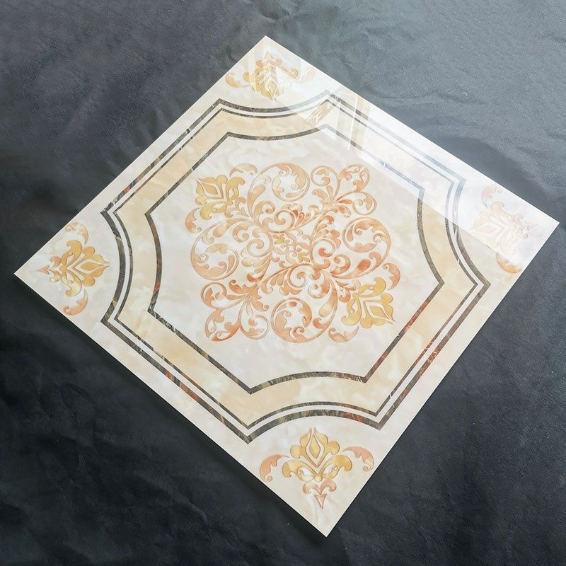 抛晶砖800X800拼花背景墙瓷砖入户玄关M走廊客厅地砖酒店大堂地板