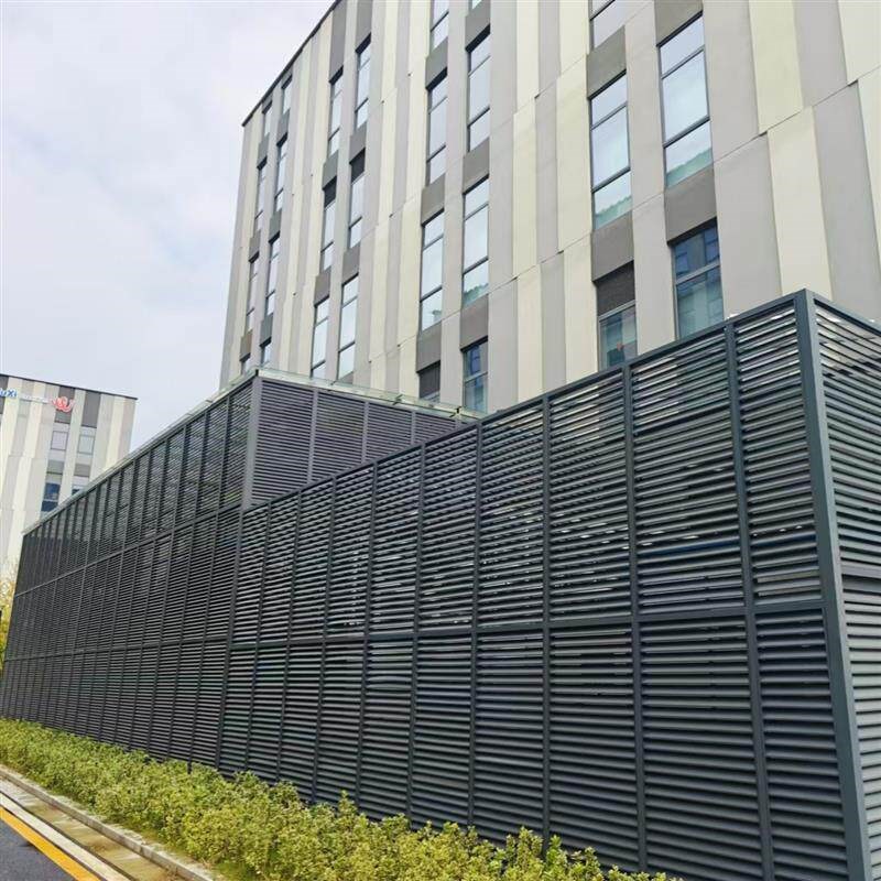 工厂定制铝合金百叶窗格栅铝合金空调外机罩子防雨保护罩定做护栏