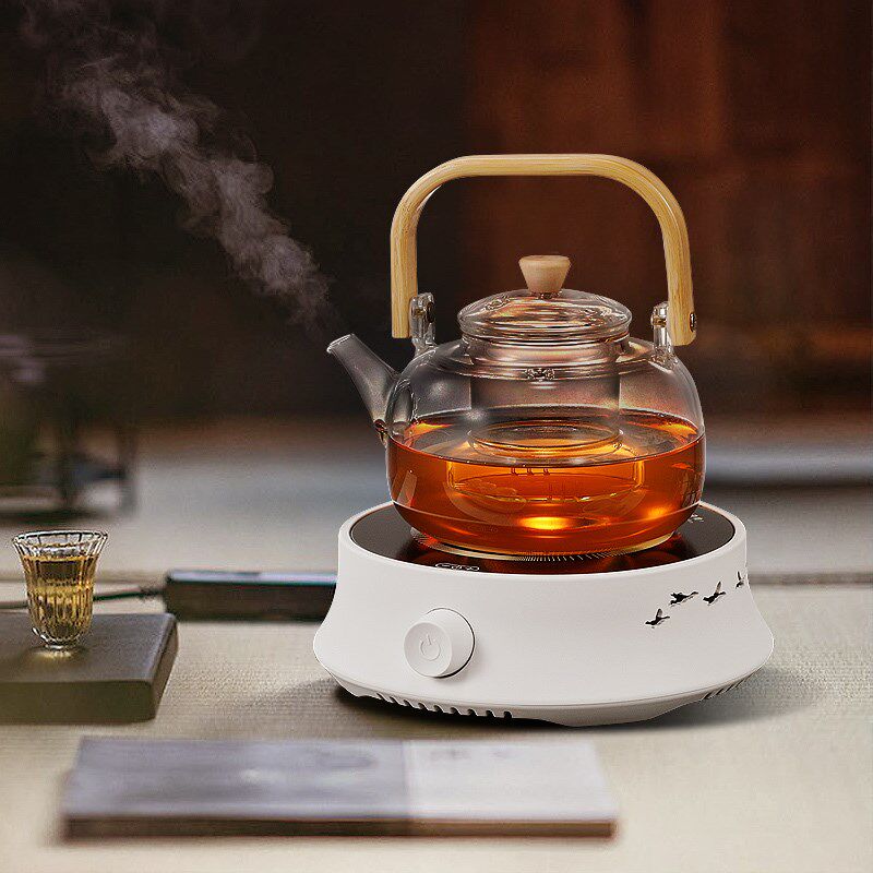 美斯宜新a款电陶炉静音煮茶器不挑壶电茶炉玻璃壶烧水炉煮茶炉