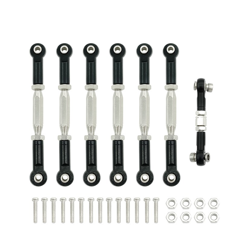 7件可调节死老鼠金属拉杆用于Traxxas Slash 2WD 1/10升级零件