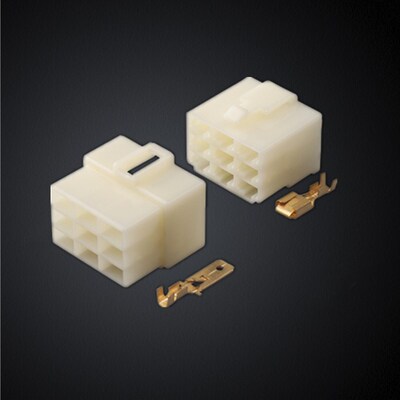 连接器 车用公母对插连接端子 DJ7091-6.3-11插簧插片9孔连接器