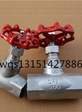 201/304/316不锈钢阀门J11W-16P/25P美式B型丝扣截止阀螺纹4分6分