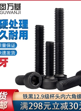 12.9级杯头内六角螺丝钉圆柱全牙高强度内六角螺栓M1.6M2M2.5M3M4