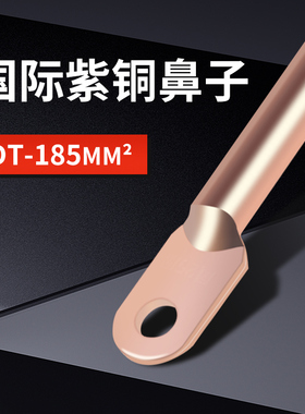 铜管接线鼻子堵油电缆线铜接头DT-185mm2正国标紫铜185平方裸端子