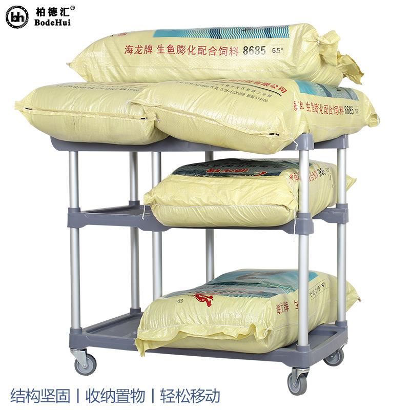 酒店收餐三层SVB小推手车碗车带垃圾桶多车功能收塑料餐厅饭店商