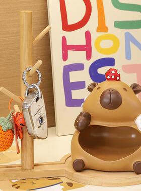 爱卡通玄卡皮巴拉入户6611门放桌钥匙收纳关面摆件可家居儿童房装