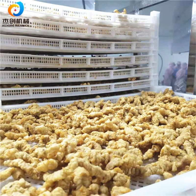 休闲小酥肉油炸机工厂 浓浆鸡肉条裹浆机 连续式小酥肉油炸机器