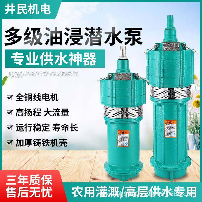 QD多级QLP潜水泵用20深V高扬程家小老鼠井泵2油浸泵380V农用灌溉